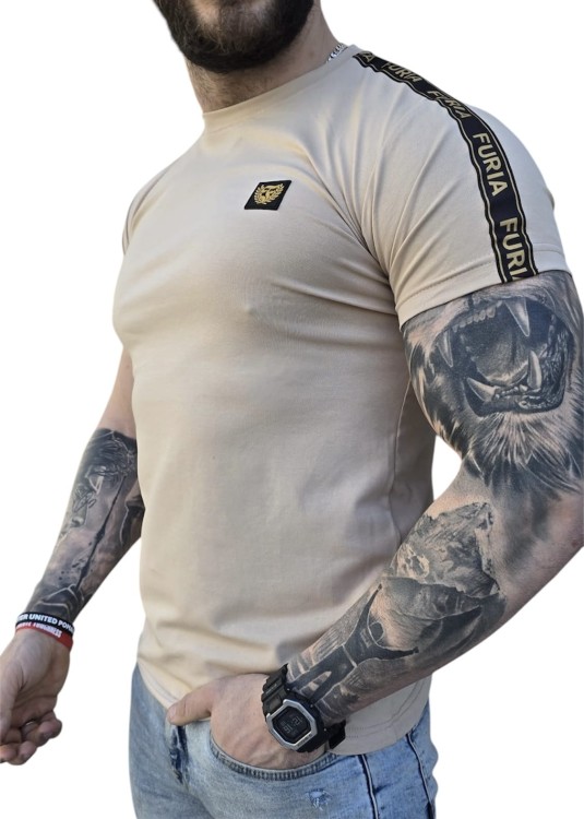 koszulka-meska-bezowa-zlote-logo-furia
