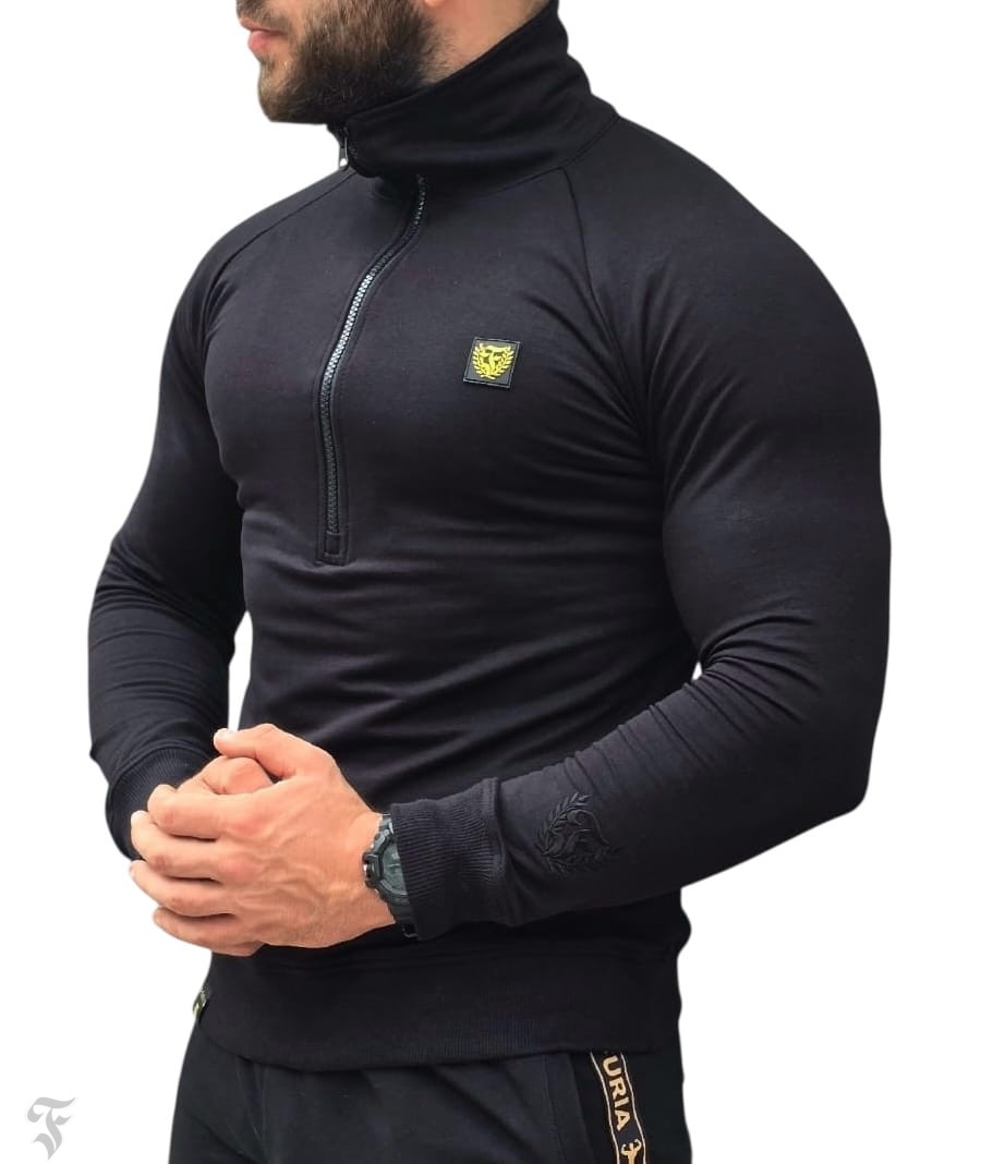 bluza-czarna-meska-stojka-rozpinana-do -polowy-furia