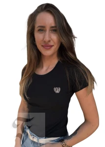 Koszulka damska czarna haft FURIA BASIC
