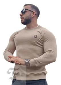 Bluza męska beżowa klasyczna FURIA BASIC