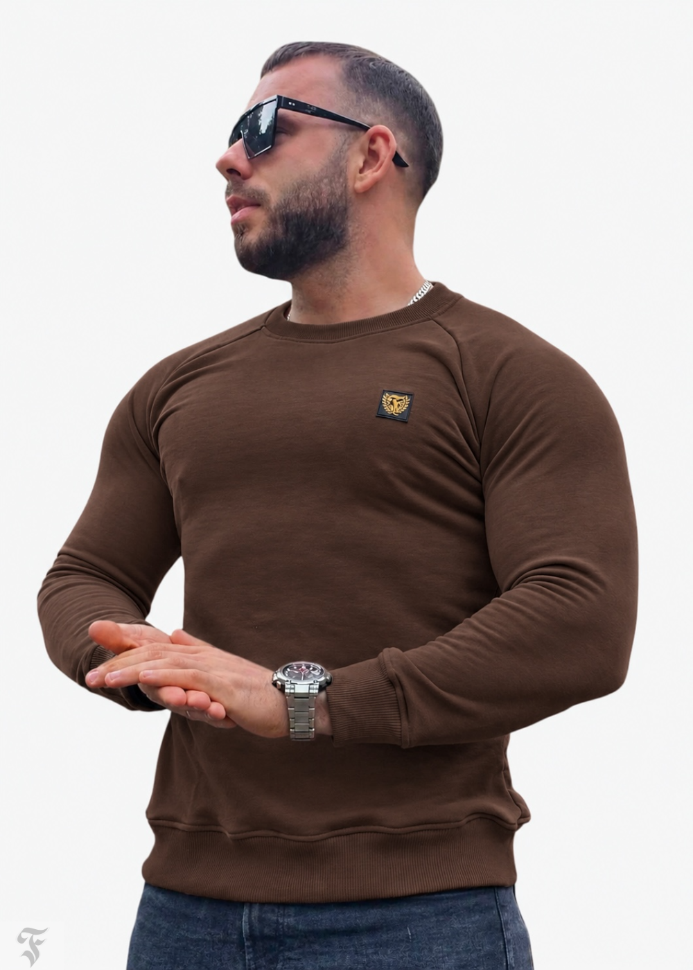 bluza-meska-brazowa-klasyczna-furia-basic