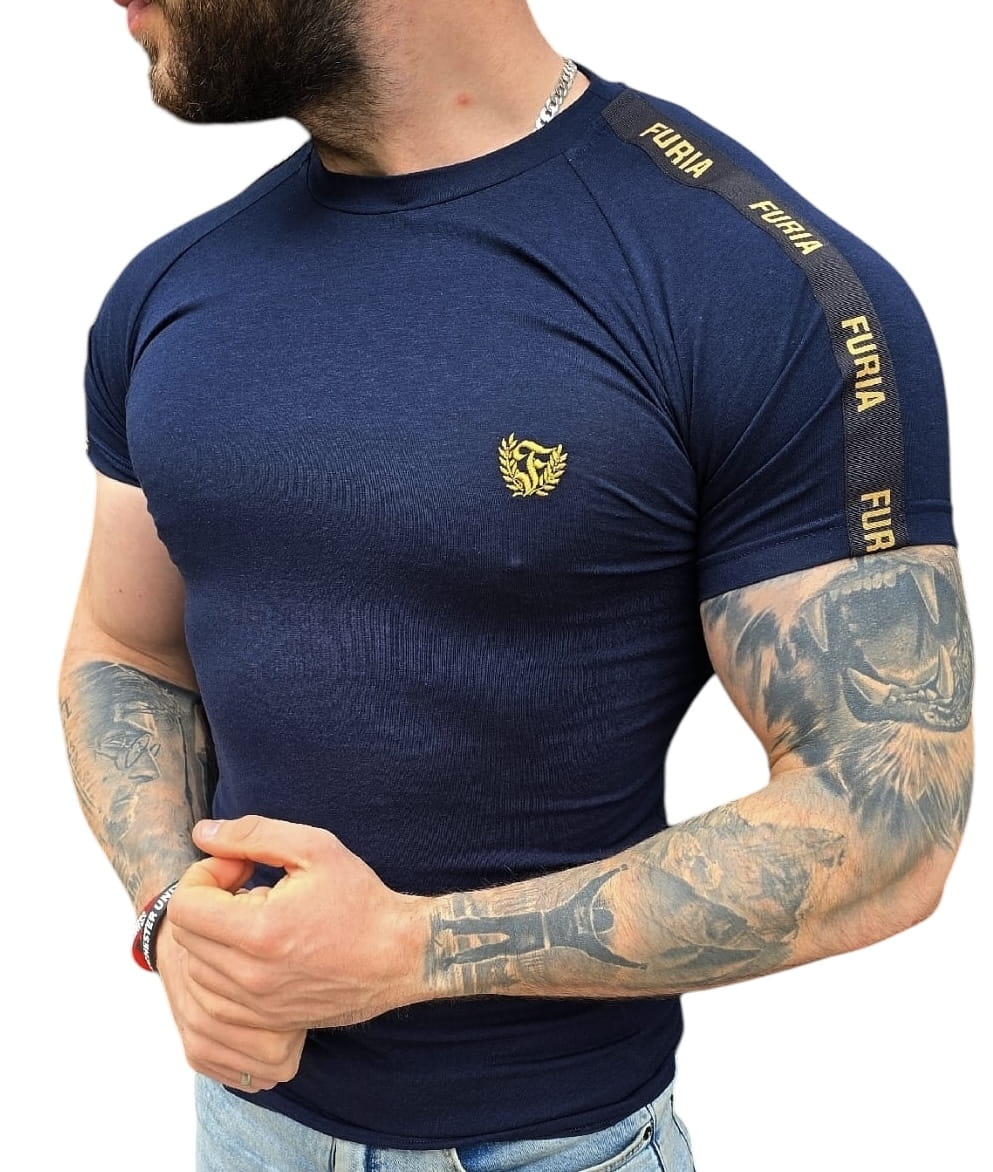 koszulka-meska-granatowa-zloty-haft-tasma-furia